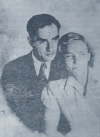 Гомбоев В.Н. с женой. Хакасская ссылка (г.Золотогорск, 1955)