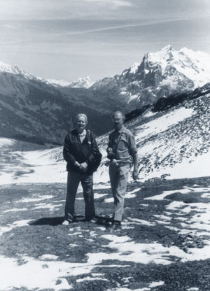 Ирани Бела (справа) и Пихлак Арно-Тоомас. Гриндельвальд, 1991 г.
