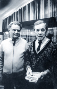 Памятный снимок о встрече с любимым артистом Г.С.Жженовым в Норильске. 1991 г.