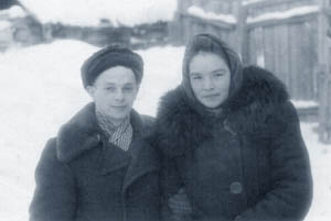 с.Мотыгино. 1953 г. И.А.Зекцер с женой Валентиной